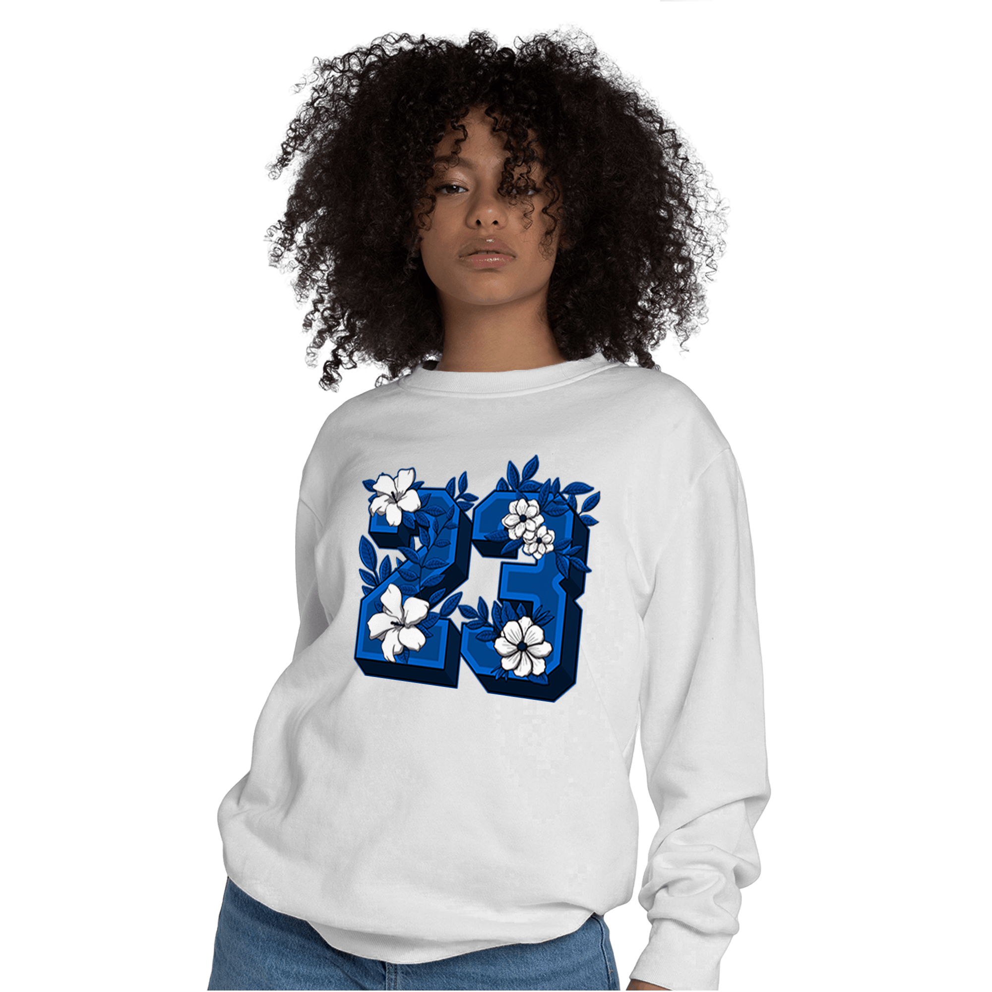 Royal Reimagined 1s Sweatshirt Match 23 Floral - NastyJamz