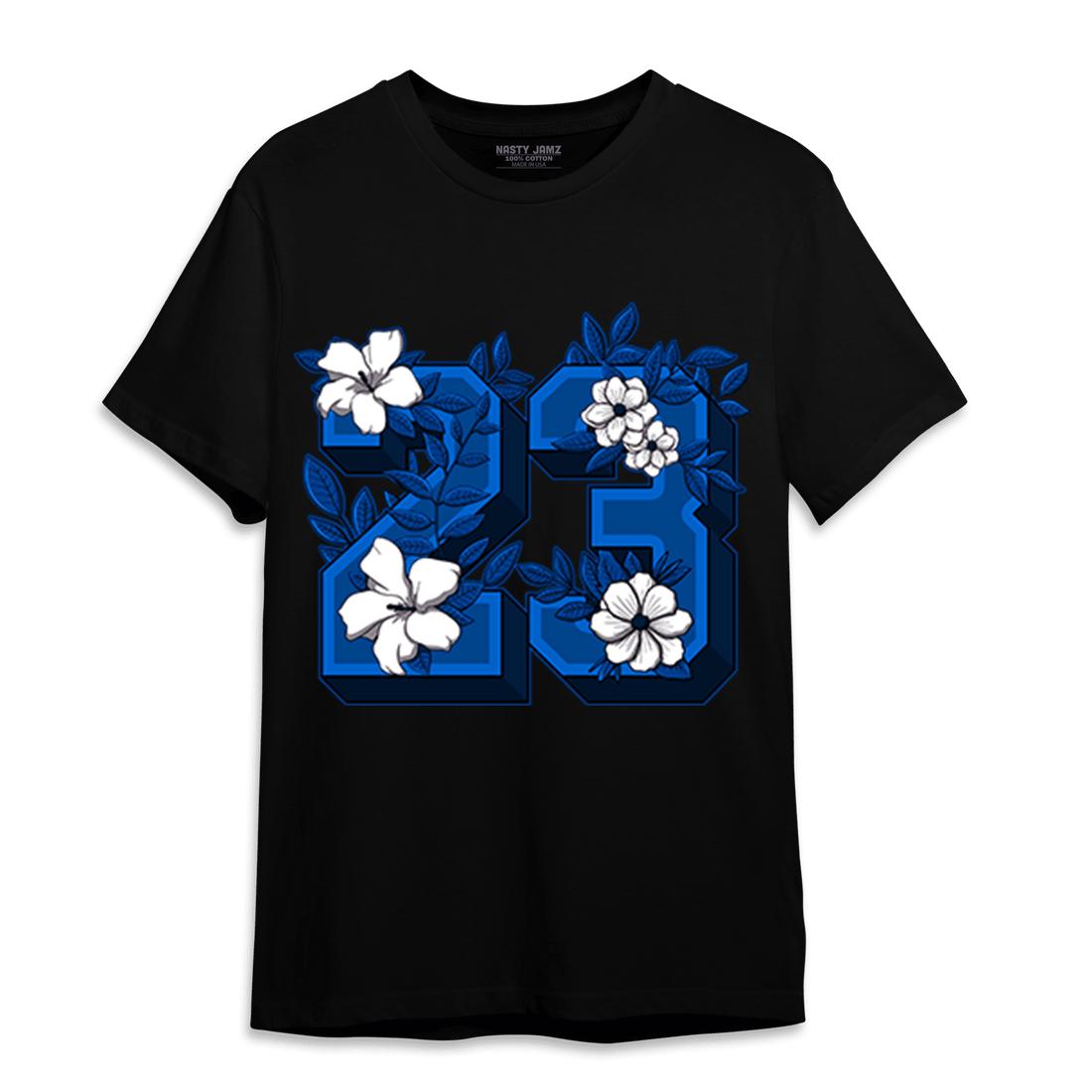 Royal Reimagined 1s T Shirt Match 23 Floral - NastyJamz