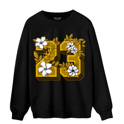 Yellow Ochre 1s Sweatshirt Match 23 Floral - NastyJamz