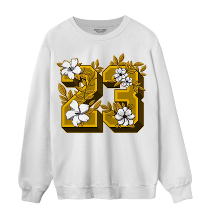 Yellow Ochre 1s Sweatshirt Match 23 Floral - NastyJamz