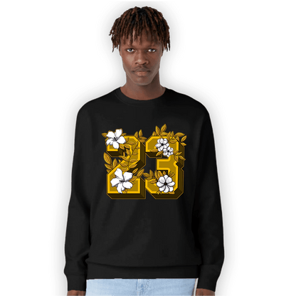 Yellow Ochre 1s Sweatshirt Match 23 Floral - NastyJamz