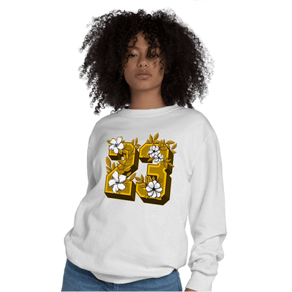 Yellow Ochre 1s Sweatshirt Match 23 Floral - NastyJamz
