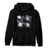 White Navy 3s Hoodie Match 23 Floral - NastyJamz