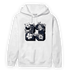 White Navy 3s Hoodie Match 23 Floral - NastyJamz