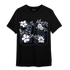 White Navy 3s T Shirt Match 23 Floral - NastyJamz