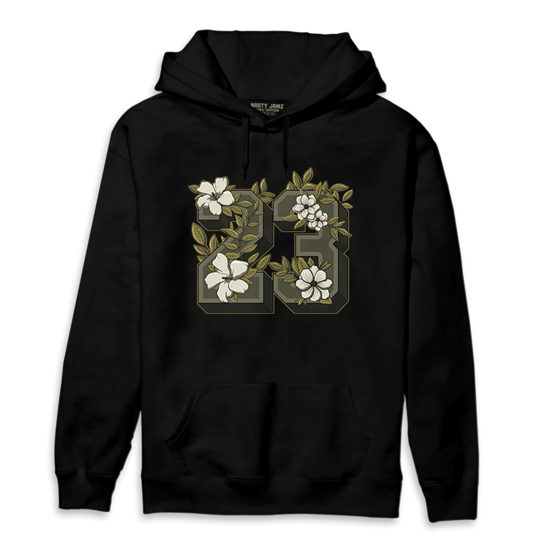 SE Craft Medium Olive 4s Hoodie Match 23 Floral - NastyJamz