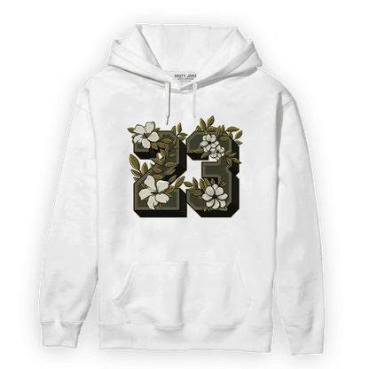 SE Craft Medium Olive 4s Hoodie Match 23 Floral - NastyJamz
