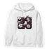Burgundy 5s Hoodie Match 23 Floral - NastyJamz