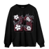 Burgundy 5s Sweatshirt Match 23 Floral - NastyJamz