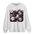 Burgundy 5s Sweatshirt Match 23 Floral - NastyJamz