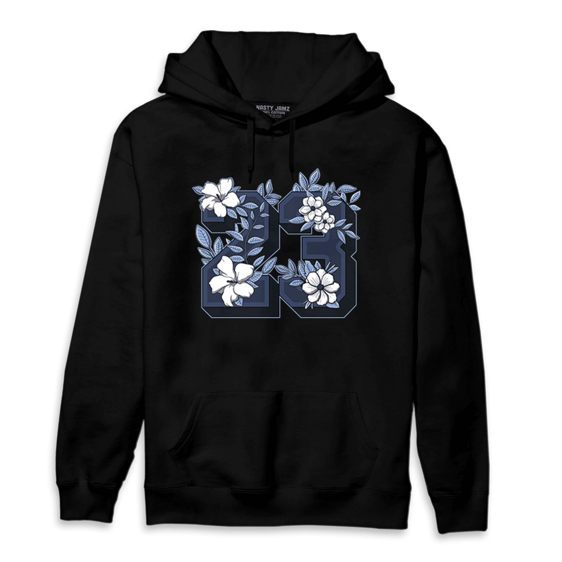 Midnight Navy 5s Hoodie Match 23 Floral - NastyJamz
