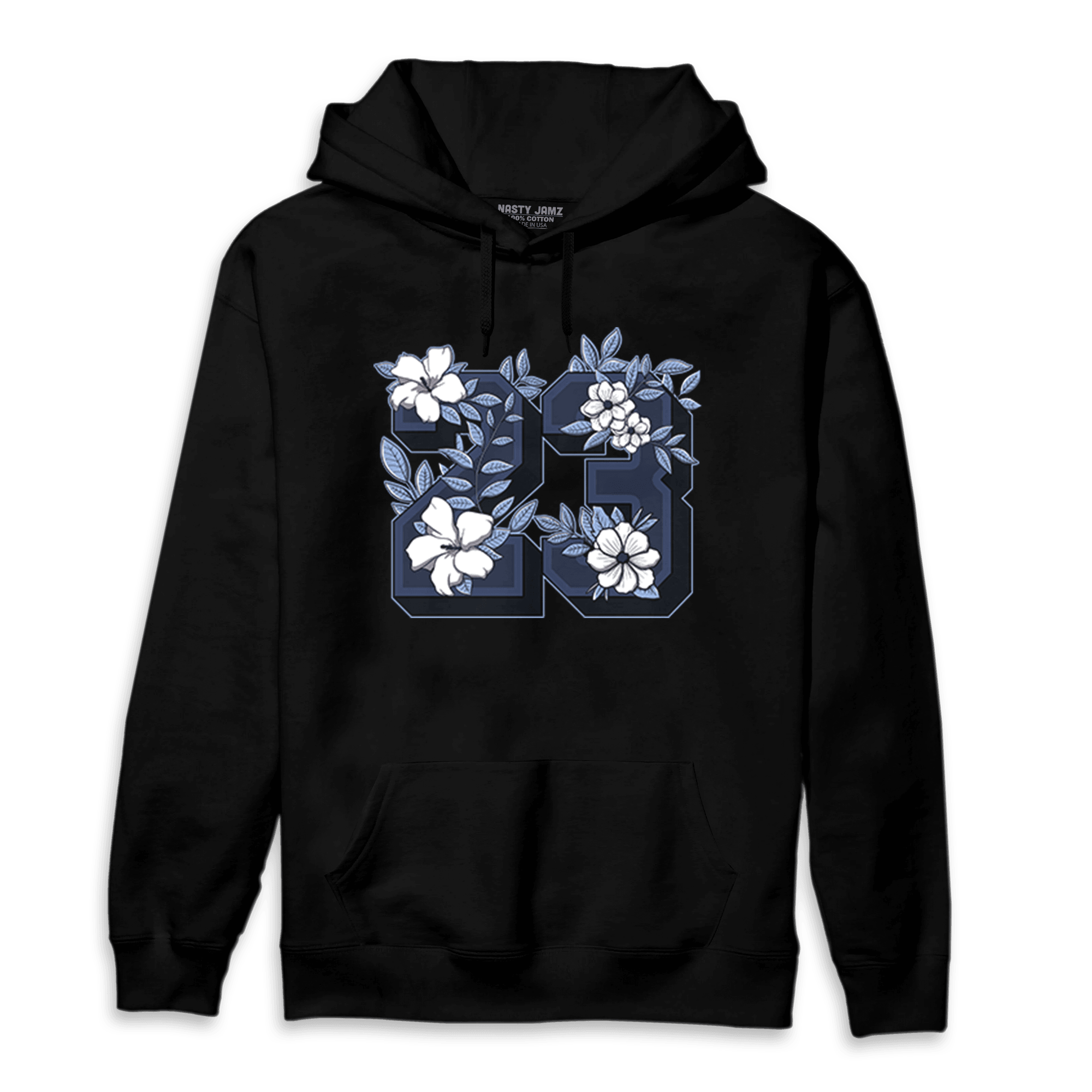 Midnight Navy 5s Hoodie Match 23 Floral - NastyJamz