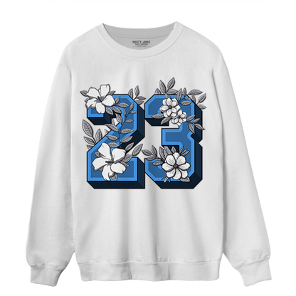 University Blue 5s Sweatshirt Match 23 Floral - NastyJamz