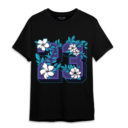 Aqua 6s T Shirt Match 23 Floral - NastyJamz