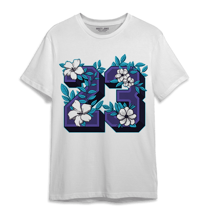 Aqua 6s T Shirt Match 23 Floral - NastyJamz