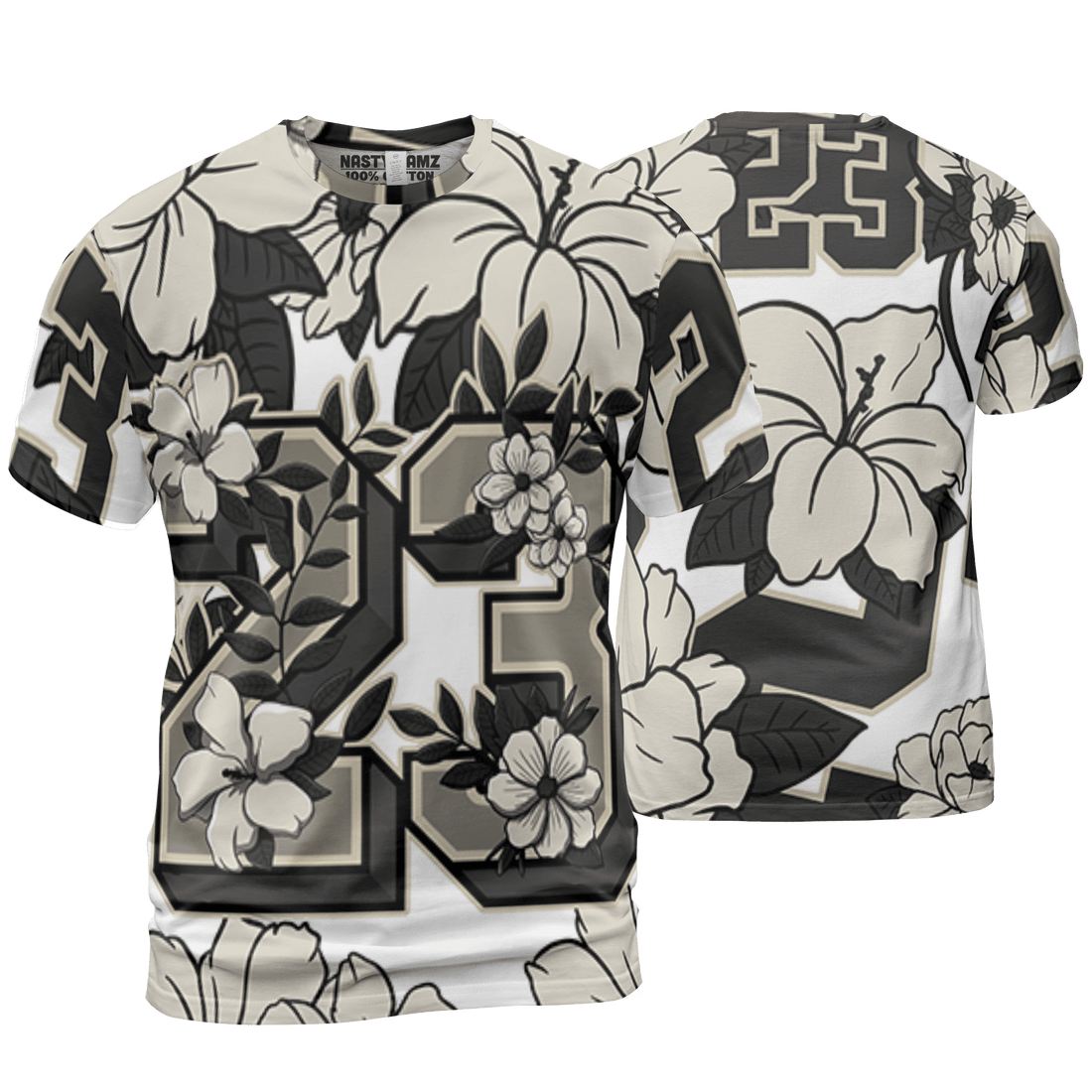 Gratitude 11s T Shirt Match 23 Floral 3D All-Over Print Flowers - NastyJamz
