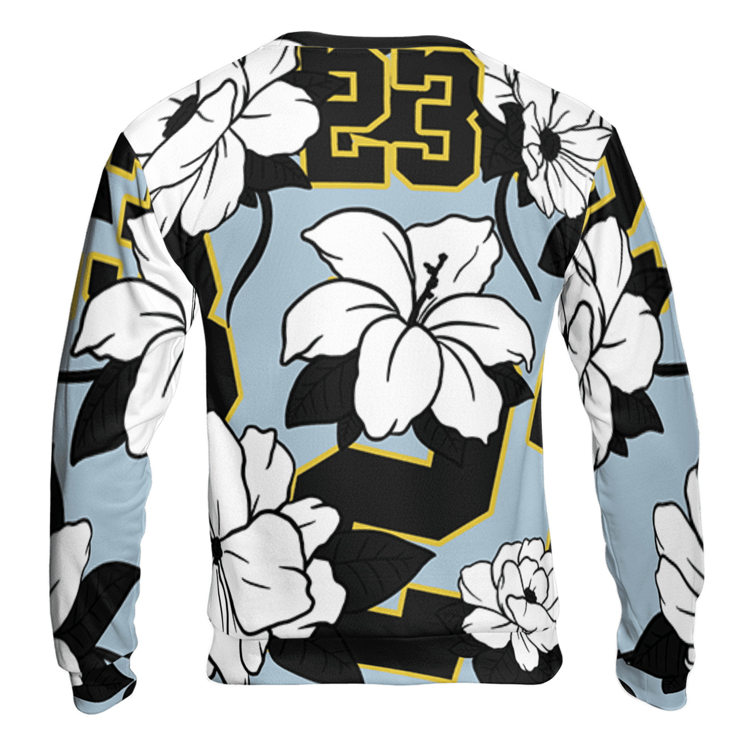 Blue Grey 13s Sweatshirt Match 23 Floral 3D All-Over Print Flowers - NastyJamz