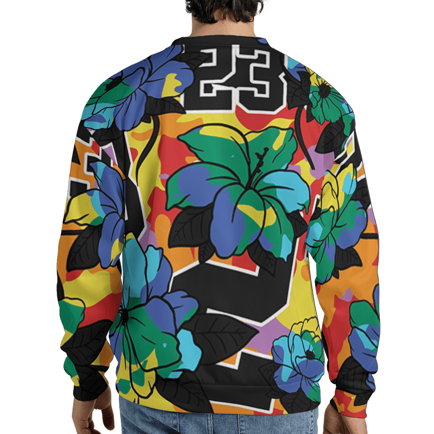 Mid GS Six Championships 1s Sweatshirt Match 23 Floral 3D All-Over Print Flowers - NastyJamz