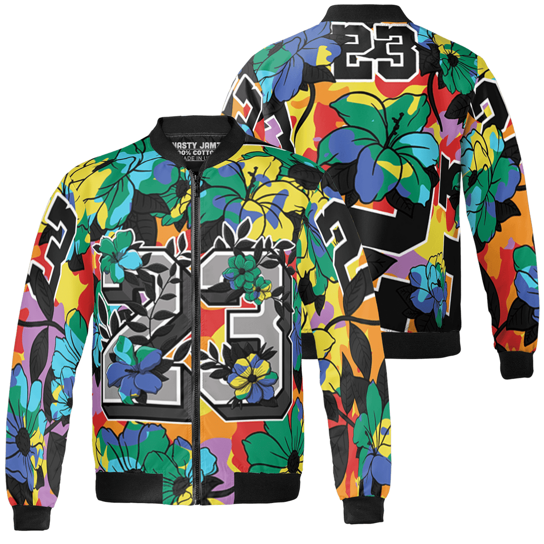 Mid GS Six Championships 1s Jacket Match 23 Floral 3D All-Over Print Flowers - NastyJamz
