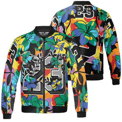 Mid GS Six Championships 1s Jacket Match 23 Floral 3D All-Over Print Flowers - NastyJamz