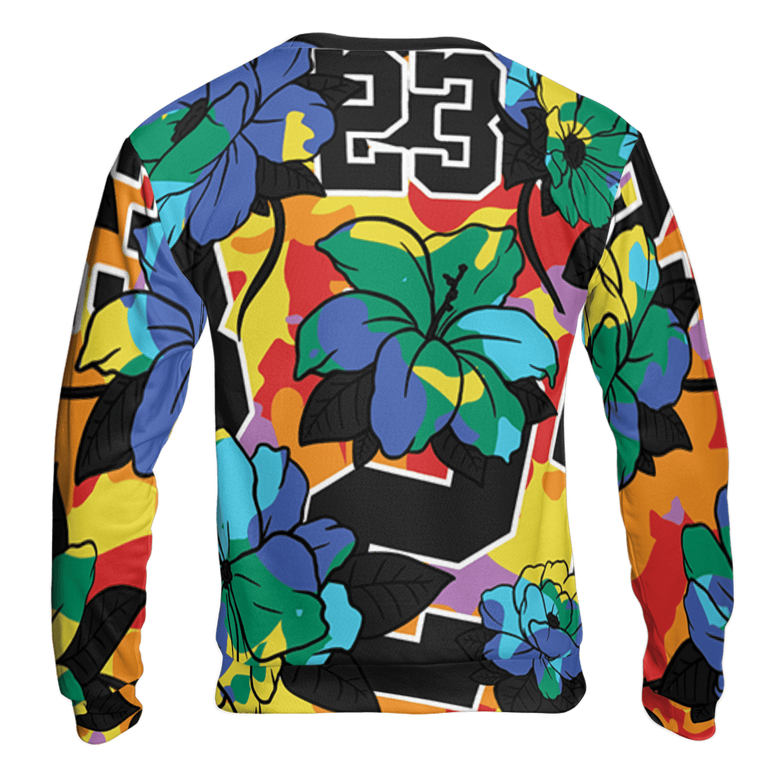 Mid GS Six Championships 1s Sweatshirt Match 23 Floral 3D All-Over Print Flowers - NastyJamz