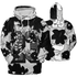 Retro High OG Black White 1s Hoodie Match 23 Floral 3D All-Over Print Flowers - NastyJamz
