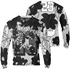 Retro High OG Black White 1s Sweatshirt Match 23 Floral 3D All-Over Print Flowers - NastyJamz