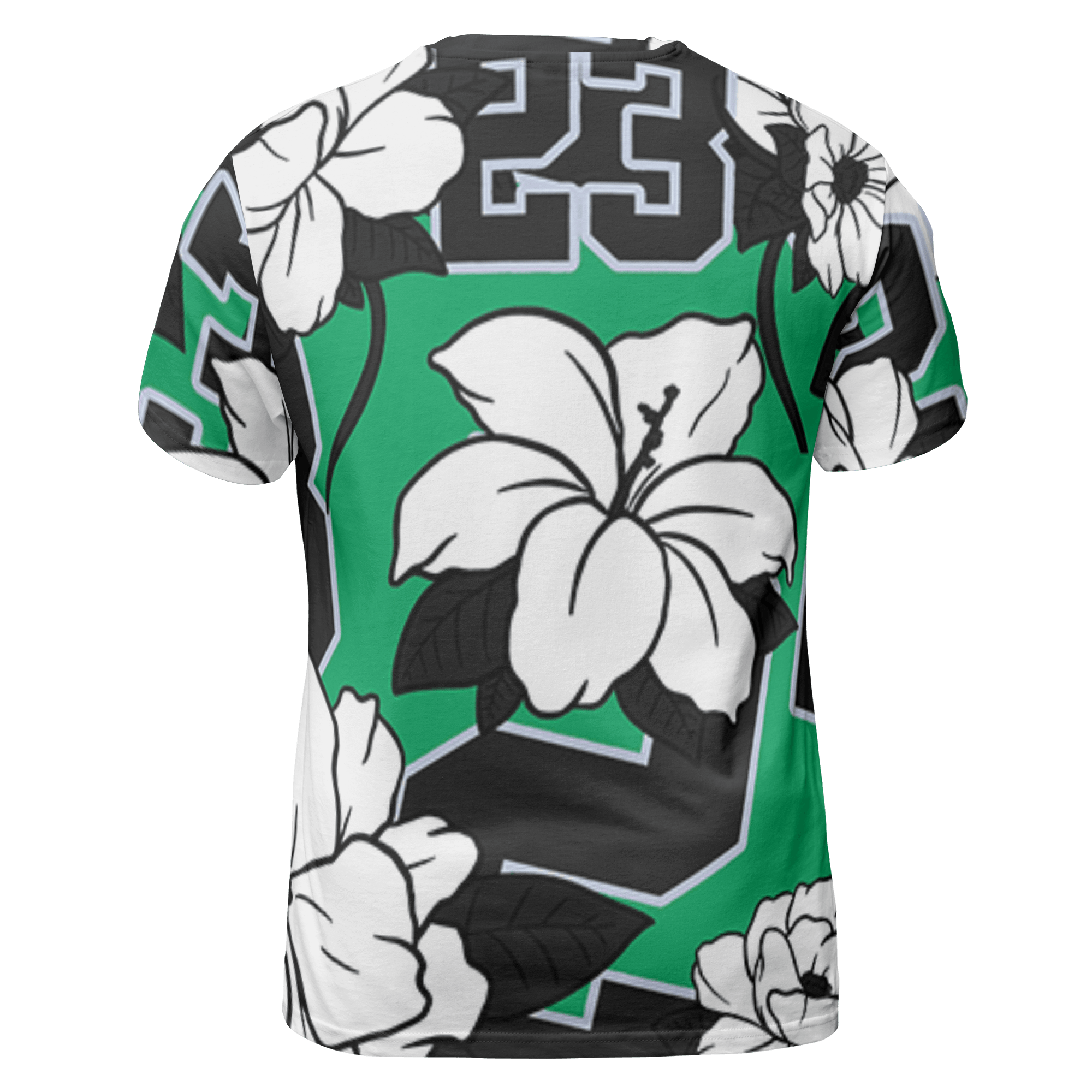 Lucky Green 5s T Shirt Match 23 Floral 3D All-Over Print Flowers - NastyJamz