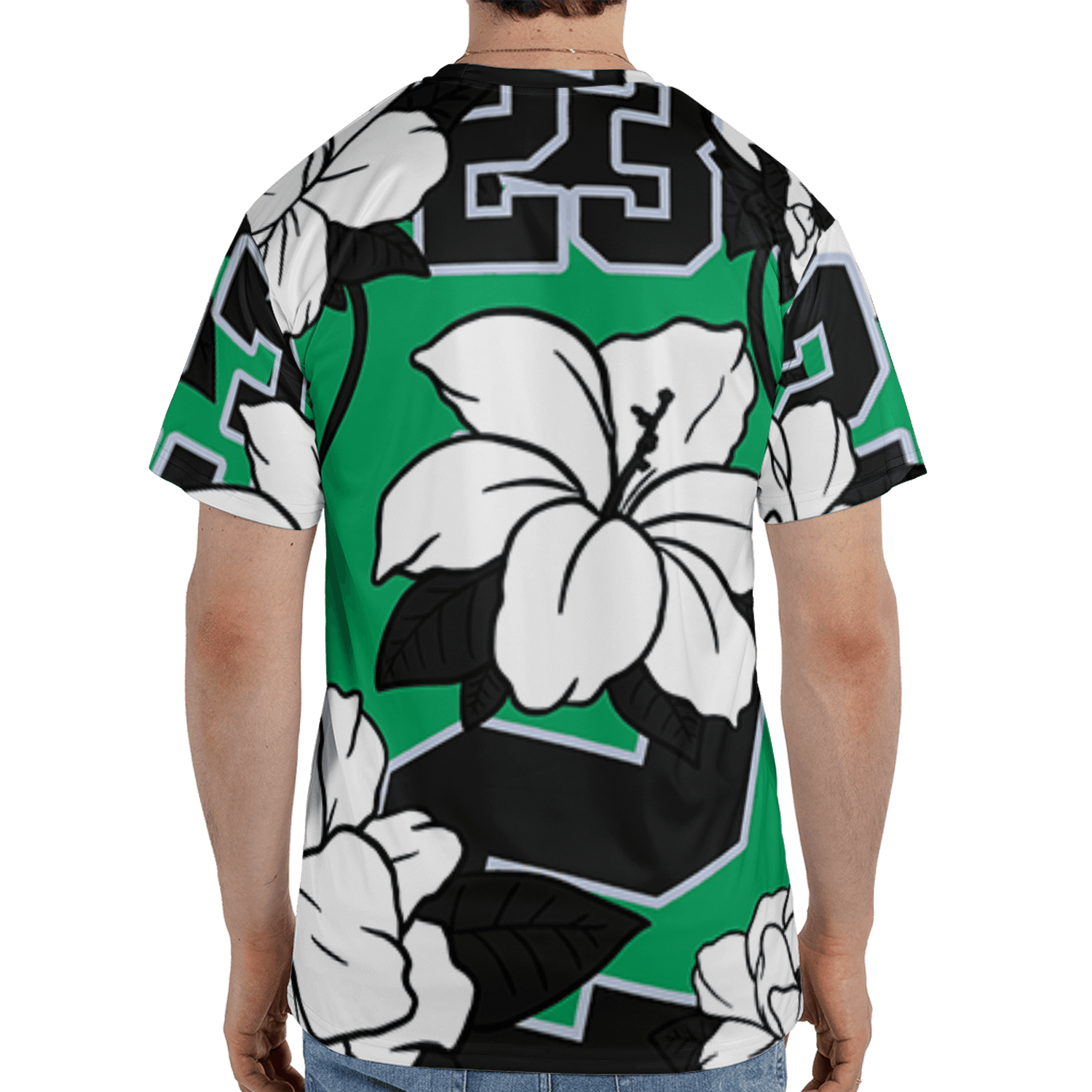 Lucky Green 5s T Shirt Match 23 Floral 3D All-Over Print Flowers - NastyJamz