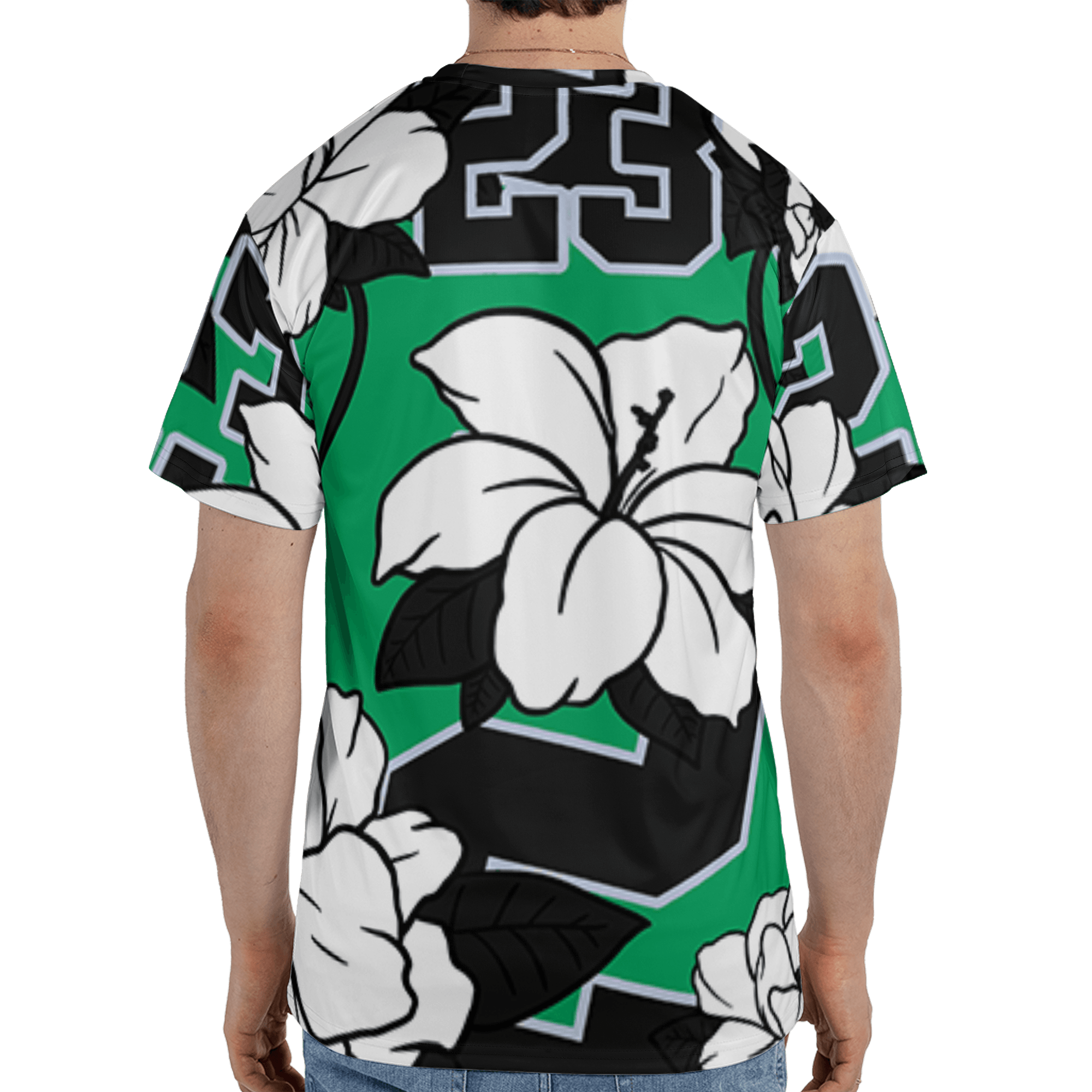 Lucky Green 5s T Shirt Match 23 Floral 3D All-Over Print Flowers - NastyJamz
