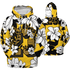Yellow Ochre 6s Hoodie Match 23 Floral 3D All-Over Print Flowers - NastyJamz