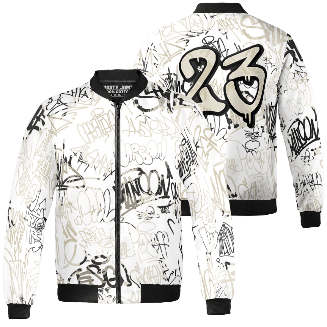 Gratitude 11s Jacket Match 23 Hiphop 3D All-Over Print Graffiti Pattern - NastyJamz