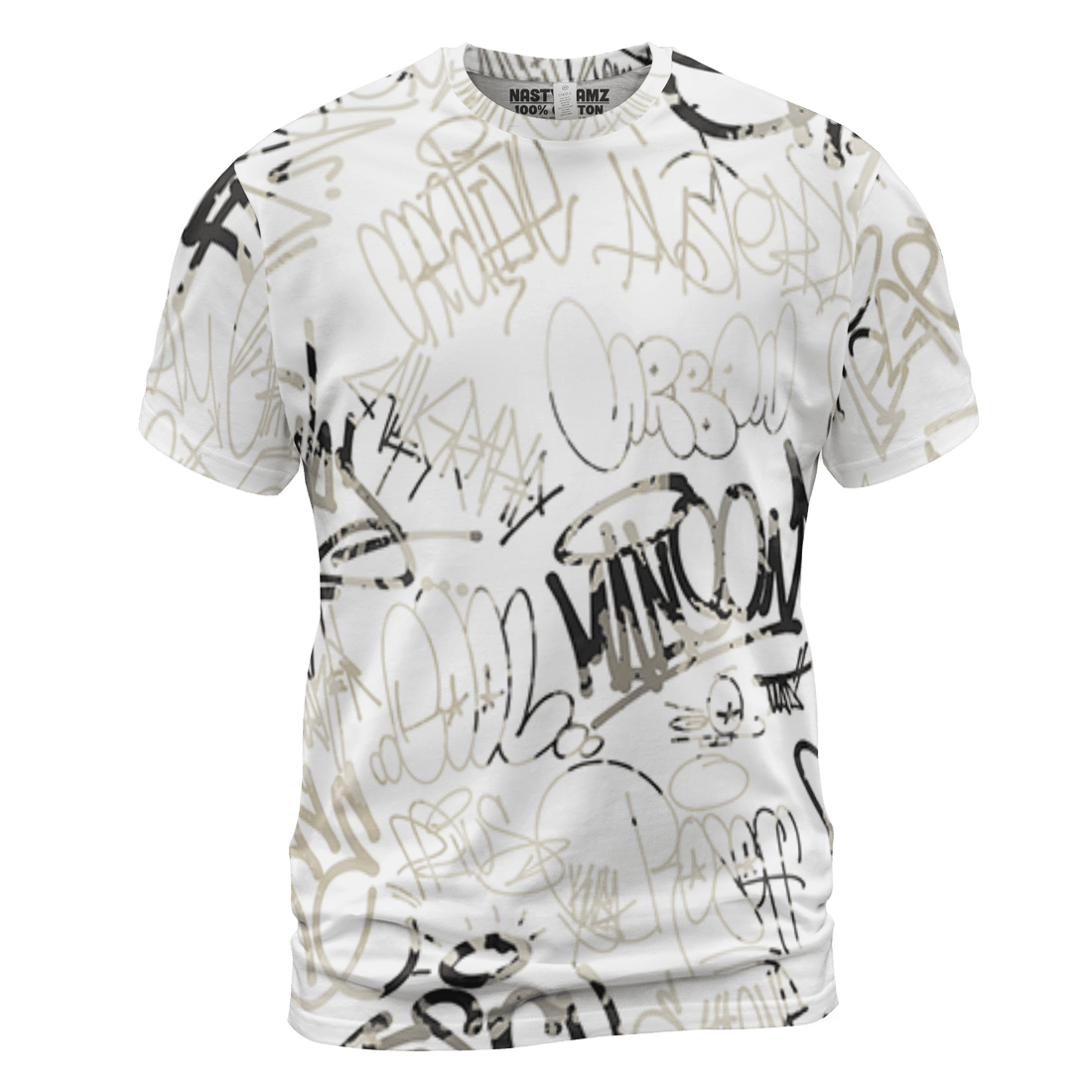 Gratitude 11s T Shirt Match 23 Hiphop 3D All-Over Print Graffiti Pattern - NastyJamz