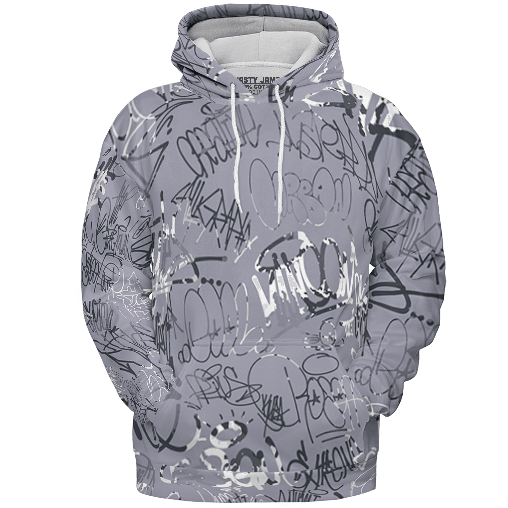 Stealth 14s Hoodie Match 23 Hiphop 3D All-Over Print Graffiti Pattern - NastyJamz