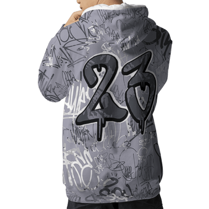 Stealth 14s Hoodie Match 23 Hiphop 3D All-Over Print Graffiti Pattern - NastyJamz