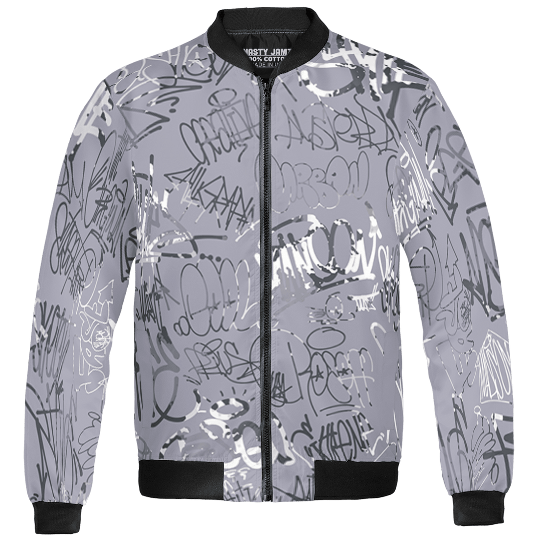 Stealth 14s Jacket Match 23 Hiphop 3D All-Over Print Graffiti Pattern - NastyJamz