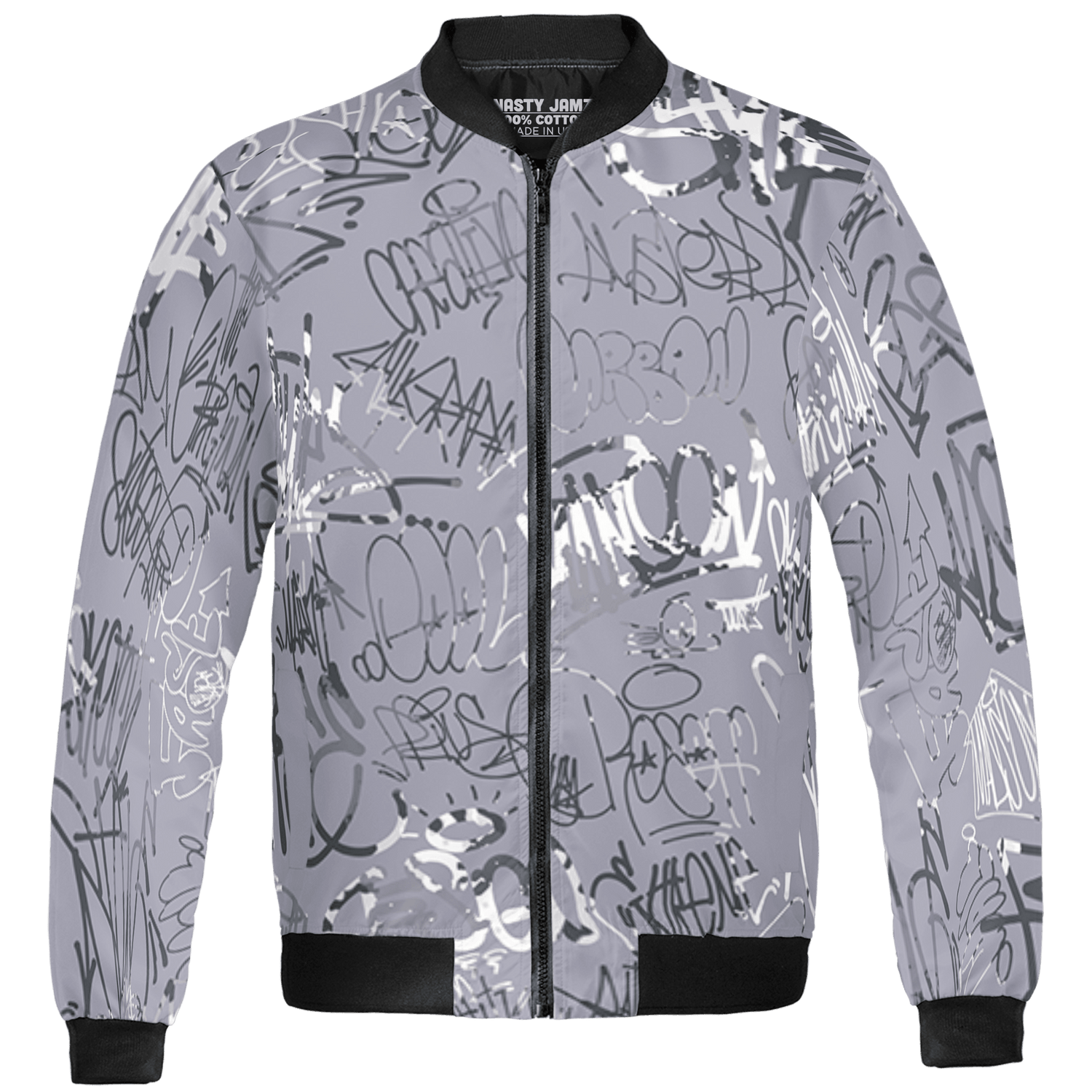 Stealth 14s Jacket Match 23 Hiphop 3D All-Over Print Graffiti Pattern - NastyJamz