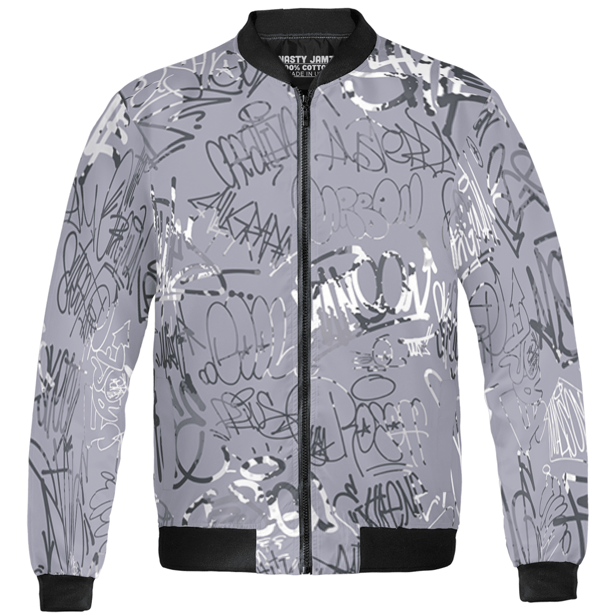 Stealth 14s Jacket Match 23 Hiphop 3D All-Over Print Graffiti Pattern - NastyJamz