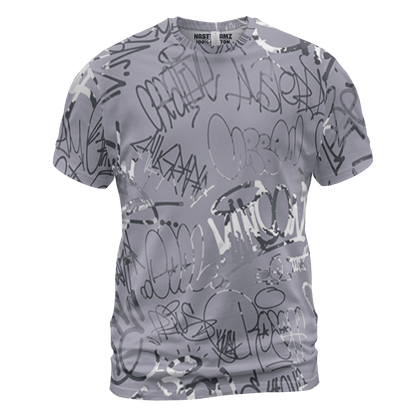 Stealth 14s T Shirt Match 23 Hiphop 3D All-Over Print Graffiti Pattern - NastyJamz