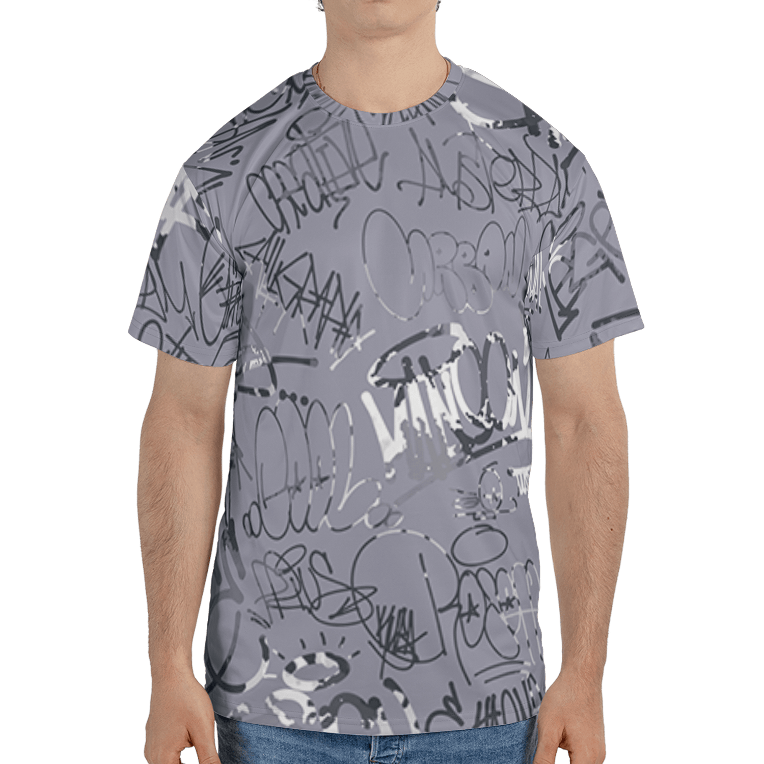 Stealth 14s T Shirt Match 23 Hiphop 3D All-Over Print Graffiti Pattern - NastyJamz