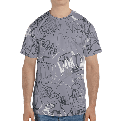 Stealth 14s T Shirt Match 23 Hiphop 3D All-Over Print Graffiti Pattern - NastyJamz