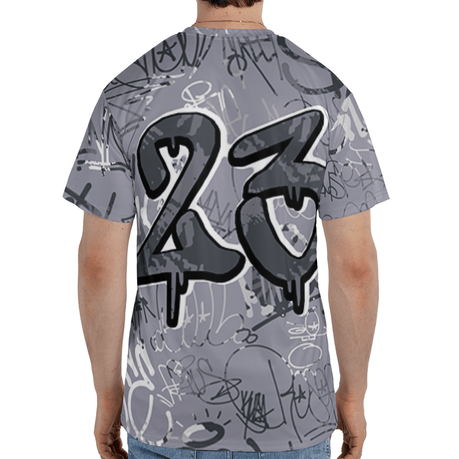 Stealth 14s T Shirt Match 23 Hiphop 3D All-Over Print Graffiti Pattern - NastyJamz