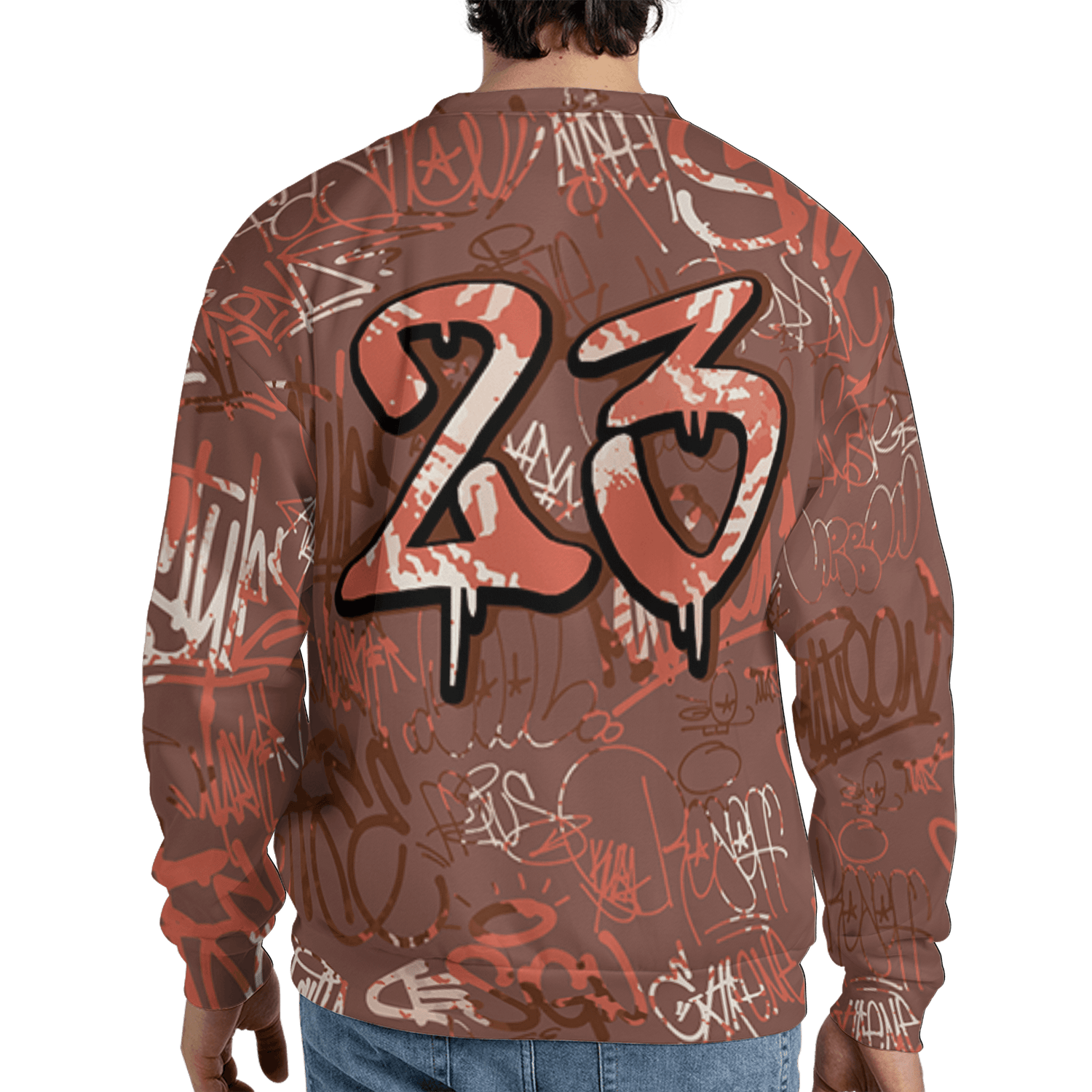 High OG Dusted Clay 1s Sweatshirt Match 23 Hiphop 3D All-Over Print Graffiti Pattern - NastyJamz