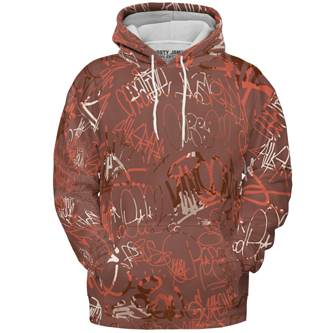 High OG Dusted Clay 1s Hoodie Match 23 Hiphop 3D All-Over Print Graffiti Pattern - NastyJamz