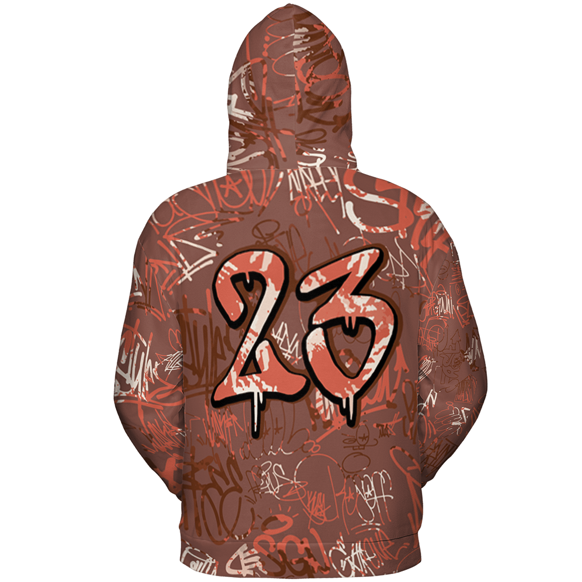 High OG Dusted Clay 1s Hoodie Match 23 Hiphop 3D All-Over Print Graffiti Pattern - NastyJamz