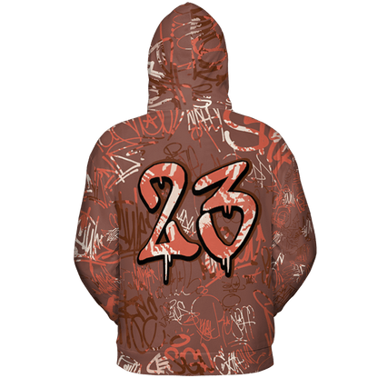 High OG Dusted Clay 1s Hoodie Match 23 Hiphop 3D All-Over Print Graffiti Pattern - NastyJamz