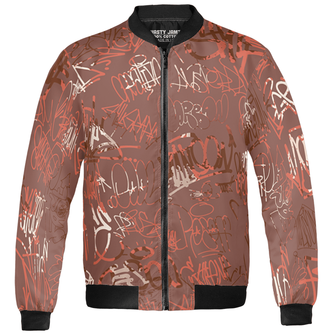 High OG Dusted Clay 1s Jacket Match 23 Hiphop 3D All-Over Print Graffiti Pattern - NastyJamz