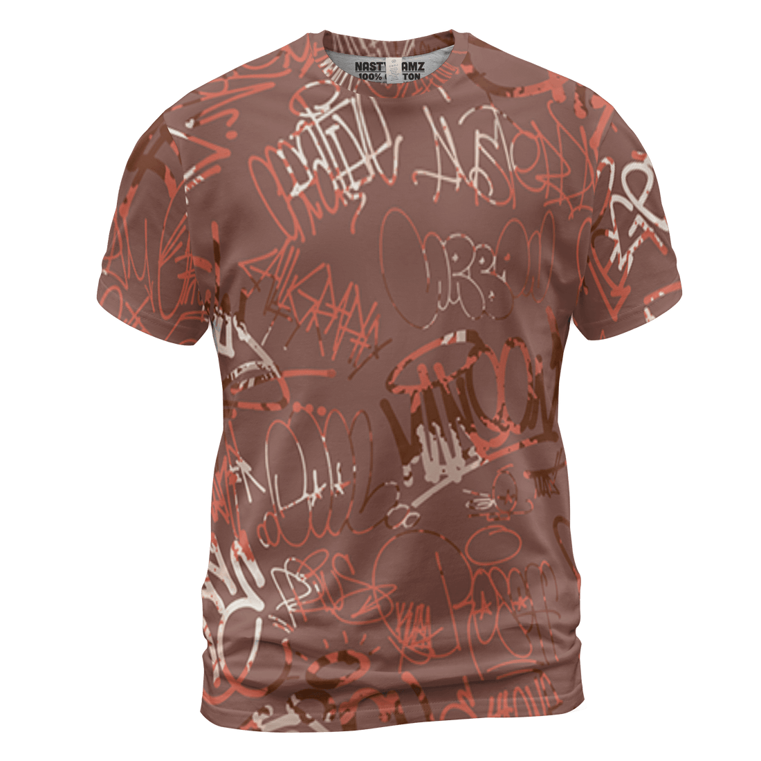 High OG Dusted Clay 1s T Shirt Match 23 Hiphop 3D All-Over Print Graffiti Pattern - NastyJamz