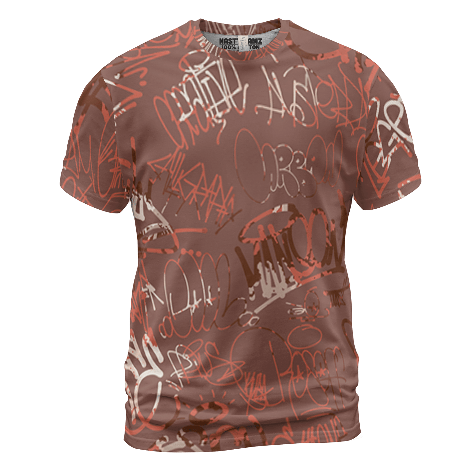 High OG Dusted Clay 1s T Shirt Match 23 Hiphop 3D All-Over Print Graffiti Pattern - NastyJamz
