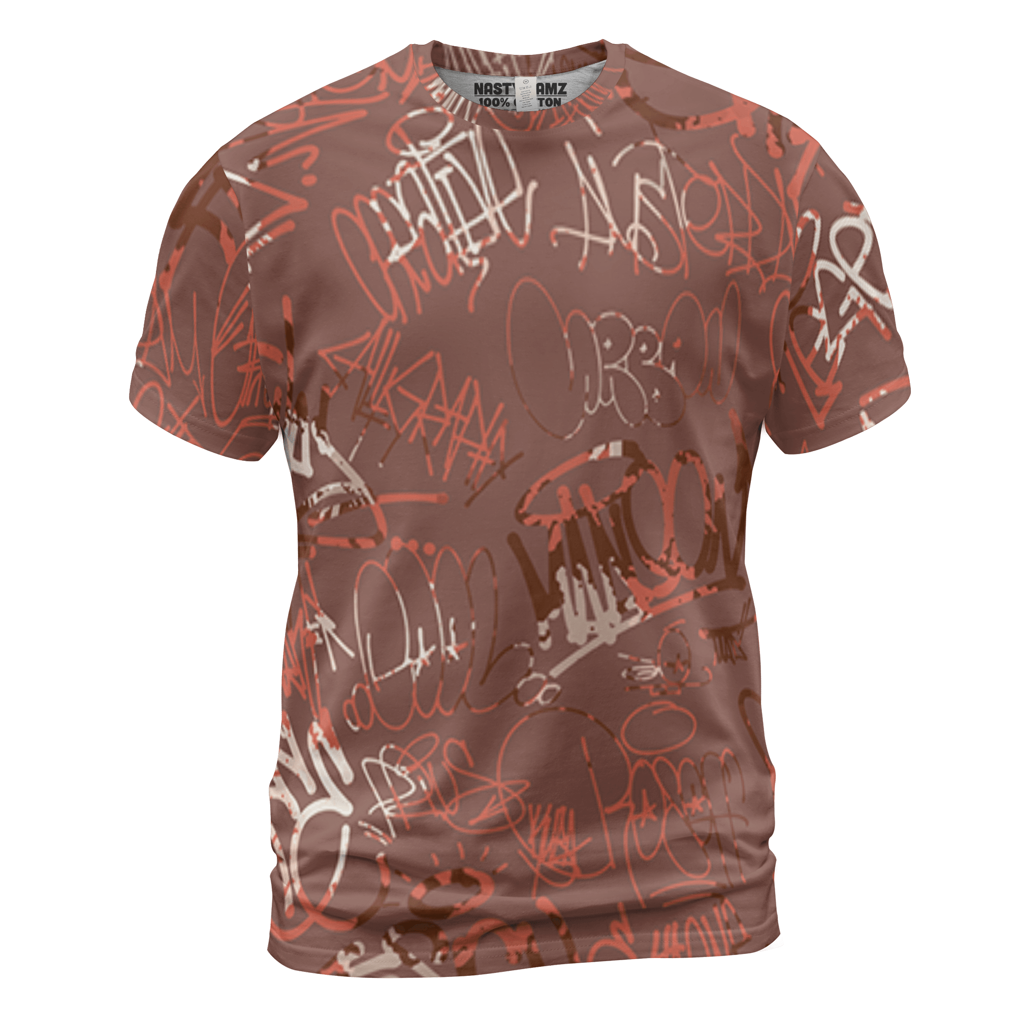 High OG Dusted Clay 1s T Shirt Match 23 Hiphop 3D All-Over Print Graffiti Pattern - NastyJamz